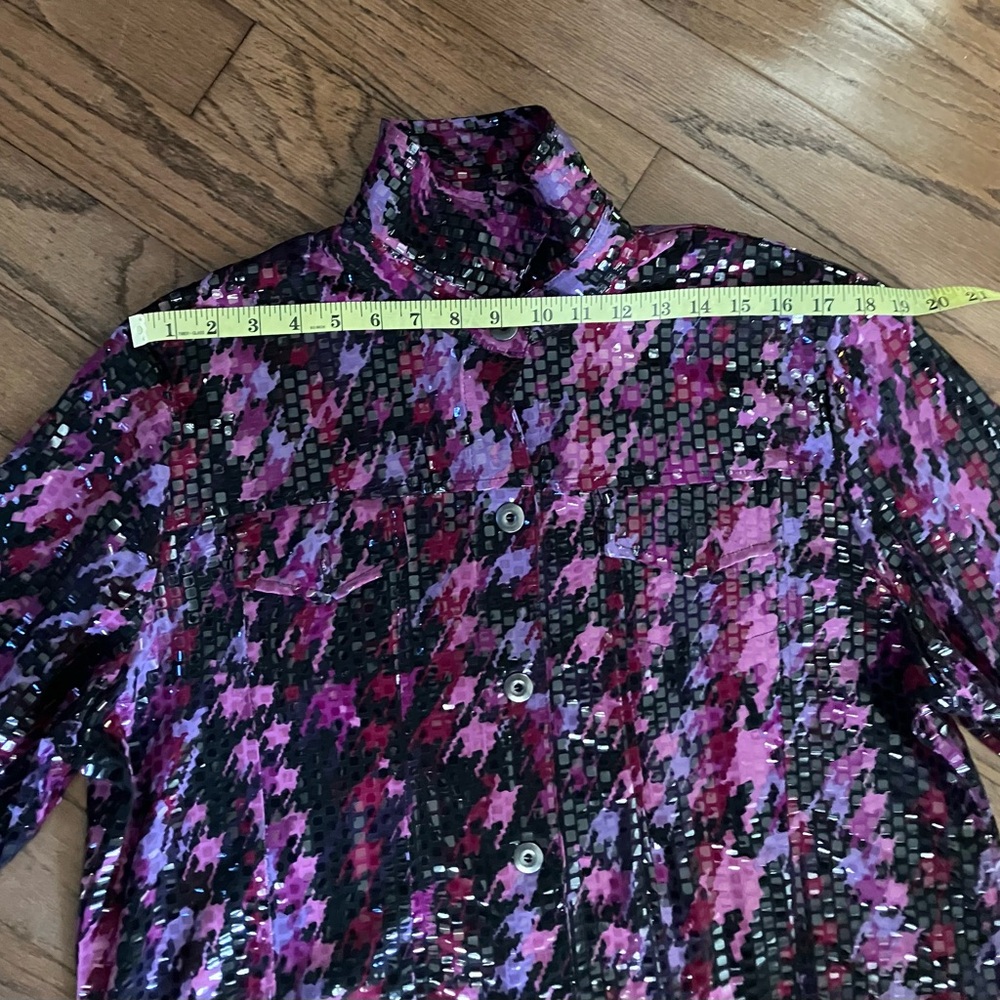 Elementz Sequined Multicolor Button Down Blazer S… - image 6